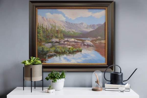 Alpine Lake 24x30 $2000 at Hunter Wolff Gallery